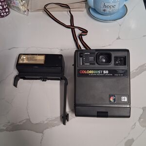 Kodak Colorburst 50 Instant Camera with Black and Gold Accents